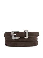 Paski - Gino Rossi Pasek Damski BLYL24003-1 Brązowy - miniaturka - grafika 1