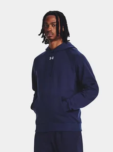 Męska bluza z kieszenią kangurka Rival Fleece Under Armour 1379757-410 Granatowy - Bluzy męskie - miniaturka - grafika 1