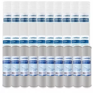 Zestaw 30 filtrów oczyszczania wody 10 cali - Uzdatniacze wody - miniaturka - grafika 1