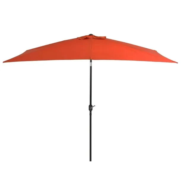Parasol ogrodowy przeciwsłoneczny, terakota, 300x200x252 cm, średnica sł