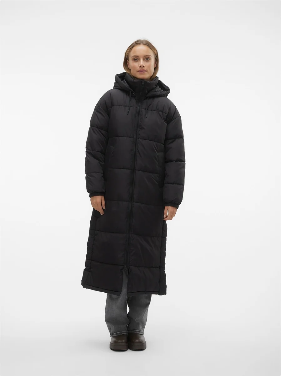 VERO MODA CZARNY PŁASZCZ PUCHOWY DAMSKI Z KAPTUREM XL 12GA