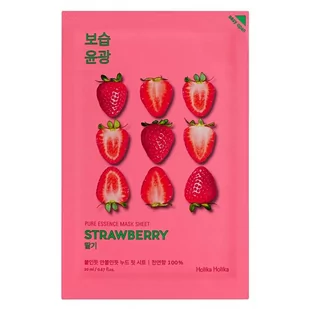 Holika Truskawkowa maseczka na tkaninie - Pure Essence Mask Strawberry Truskawkowa maseczka na tkaninie - Pure Essence Mask Strawberry - Maseczki do twarzy - miniaturka - grafika 1