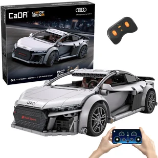 Klocki konstrukcyjne CaDA wyścigówka Samochód wyścigowy zdalnie sterowany Audi R8 Coupe Auto sportowe 536 elementów RC - Klocki - miniaturka - grafika 1