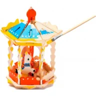 Farby i media malarskie - Robotime, puzzle 3D do malowania Karuzela - miniaturka - grafika 1