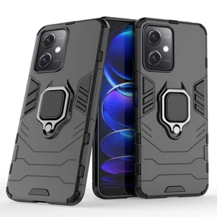 Ring Armor etui do Xiaomi Redmi Note 12 5G / Poco X5 5G pancerny pokrowiec uchwyt magnetyczny ring czarne - Etui i futerały do telefonów - miniaturka - grafika 2