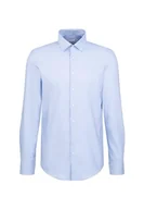 Koszule męskie - Seidensticker Męska koszula slim fit z długim rękawem, jasnoniebieski, 44 - miniaturka - grafika 1