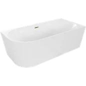 Wanny - Mexen Mia wanna wolnostojąca narożna prawa 160 x 80 cm, biała, przelew złoty - 52691608000P-50 - miniaturka - grafika 1