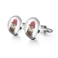 Spinki do mankietów i krawatów - Wydra - spinki do mankietów - miniaturka - grafika 1