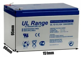 Akumulator AGM ULTRACELL UL 12V 12Ah żelowy  -  - 38 sklepów w całej Polsce - Baterie do zasilaczy awaryjnych UPS - miniaturka - grafika 1