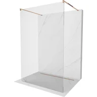Ścianki i drzwi prysznicowe - Mexen Kioto ścianka prysznicowa wolnostojąca 160 x 200 cm, transparent 8 mm, różowe złoto - miniaturka - grafika 1