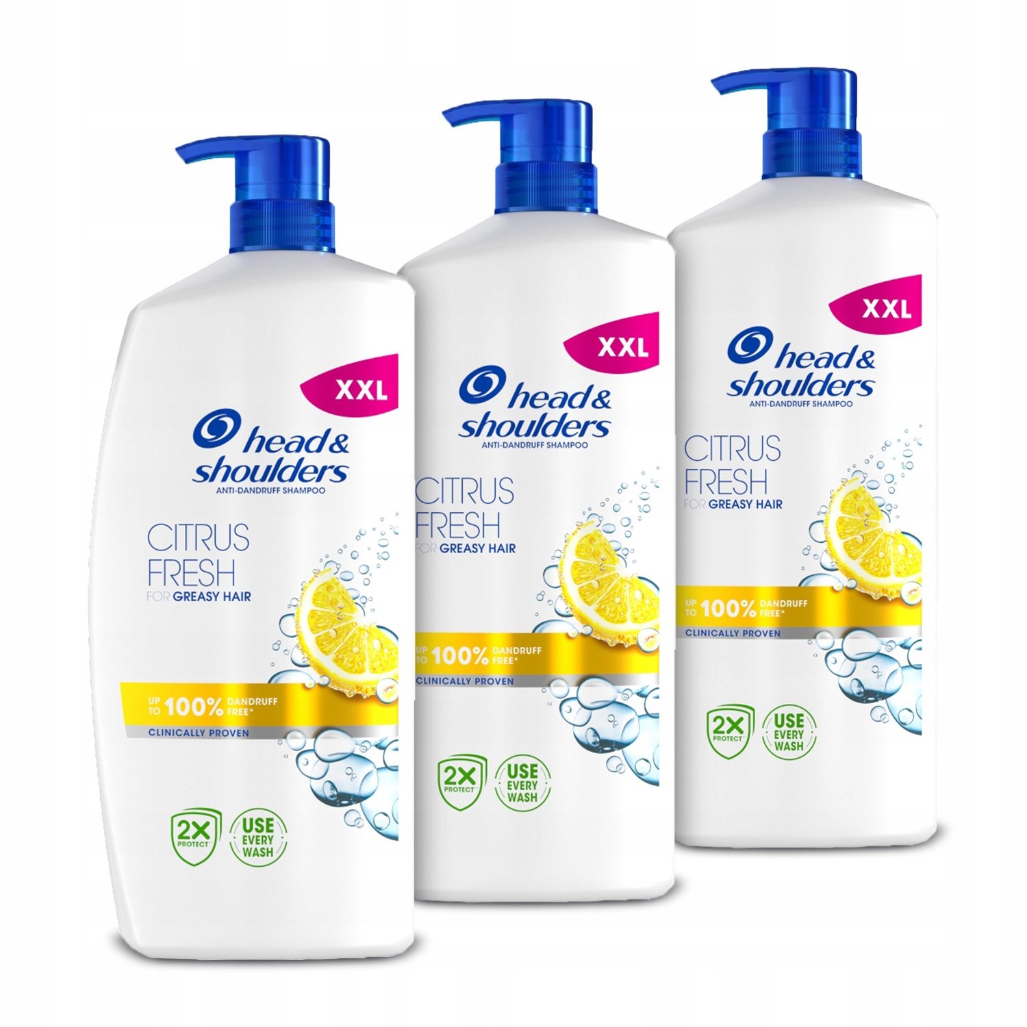 Zestaw 3x Head & Shoulders Citrus Przeciwłupieżowy szampon do włosów 800ml