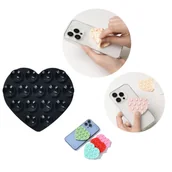 Pozostałe akcesoria do telefonów - BUBBLE PRZYSSAWKA SILIKONOWA TYLNA UCHWYT NA TELEFON MATA DO SZKŁA CZARNY - miniaturka - grafika 1