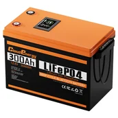 Akumulatory ogólnego zastosowania - Cloudenergy 12V 300Ah LiFePO4 Battery Pack Backup Power, 3840Wh Energy, 6000+ Cycles, Built-in 200A BMS, LCD Screen - miniaturka - grafika 1