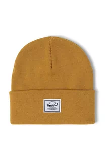 Czapki damskie - Herschel czapka kolor żółty - grafika 1