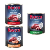 Mokra karma dla psów - Korzystny pakiet Rocco Classic, 12 x 800 g - Ekskluzywny mix: czysta wołowina, wołowina/łosoś, wołowina/kaczka - miniaturka - grafika 1