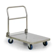 Wózki magazynowe - B2B Partner Składany wózek platformowy ze stali nierdzewnej, 900x60 mm, nośność 400 kg KR1018-400 - miniaturka - grafika 1