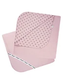 Koce i narzuty dla dzieci - Niemowlęcy kocyk Pled 74x74 w kropeczki pudrowy Nicol,r.ONESIZE - miniaturka - grafika 1