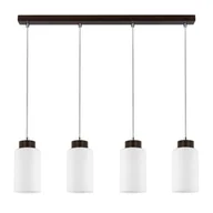 Lampy sufitowe - Spotlight Loftowa LAMPA wisząca BOSCO 1720476 skandynawska OPRAWA szklany ZWIS okrągłe tuby orzech białe 1720476 - miniaturka - grafika 1