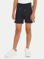 Spodenki damskie - Tommy Hilfiger Szorty sportowe KB0KB08842 Granatowy Regular Fit - miniaturka - grafika 1
