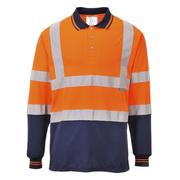 Odzież robocza - Dwukolorowa koszulka polo Granat Pomarańcz 4XL - miniaturka - grafika 1