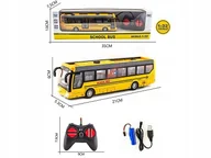 Zabawki zdalnie sterowane - Autobus na radio 21x5x6cm światło ładowarka USB - miniaturka - grafika 1