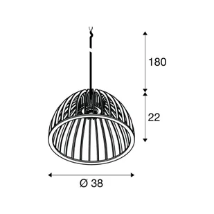 SLV Lampa wisząca Wud, możliwość ściemniania, jasne drewno, salon / jadalnia, drewno - Lampy sufitowe - miniaturka - grafika 1