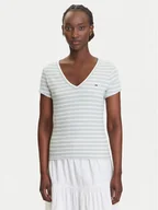 Koszulki i topy damskie - Tommy Jeans T-Shirt Essential DW0DW17385 Zielony Slim Fit - miniaturka - grafika 1