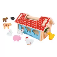 Sortery dla dzieci - Bigjigs Toys Sorter klocków Zwierzęta hodowlane - miniaturka - grafika 1