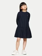 Sukienki i spódniczki dla dziewczynek - Tommy Hilfiger Sukienka codzienna KG0KG08216 M Granatowy Regular Fit - miniaturka - grafika 1