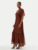 Sukienki - Haveone Sukienka letnia AFF-N006 Brązowy Loose Fit - miniaturka - grafika 1