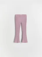 Spodnie i spodenki dla dziewczynek - Reserved - Wzorzyste legginsy - fioletowy - miniaturka - grafika 1