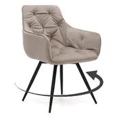 Krzesła - Krzesło obrotowe DC0084-3 welur Ciemny Beż - miniaturka - grafika 1