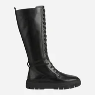 Kozaki damskie - Kozaki damskie sznurowane Geox D26TZC00085-C9999 39 Czarne (8050036781185). Kozaki damskie - miniaturka - grafika 1