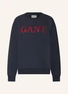 Bluzy damskie - Gant Bluza Nierozpinana blau - GANT - miniaturka - grafika 1