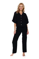 Piżamy damskie - Doctor Nap Czarna piżama damska - XL - miniaturka - grafika 1