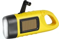 Latarki - Latarka ręczna zasilana energią słoneczną, latarka ratunkowa, latarka LED (żółta) - miniaturka - grafika 1