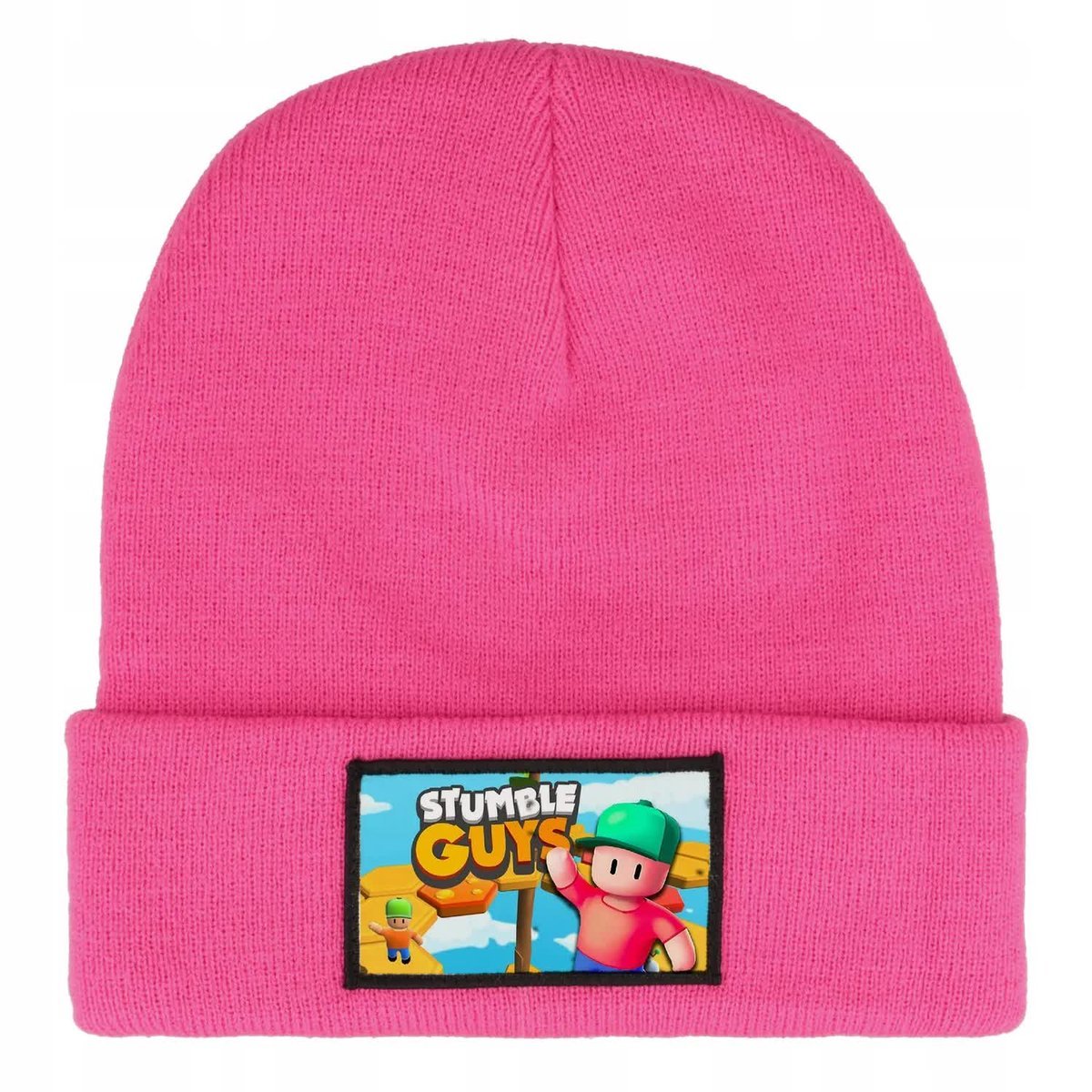 CZAPKA BEANIE ZIMOWA CIEPŁA RÓŻOWA DLA DZIECI MOTYW CHAMPION STUMBLER WZ