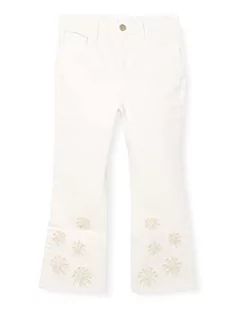 Spodnie i spodenki dla dziewczynek - Desigual Jeansy dziewczęce Estrella, biały, 7-8 Lata - grafika 1