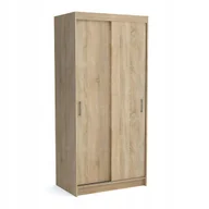 Szafy - Szafa przesuwna NICO 1 110cm dąb sonoma z oświetleniem LED dwudrzwiowa - miniaturka - grafika 1