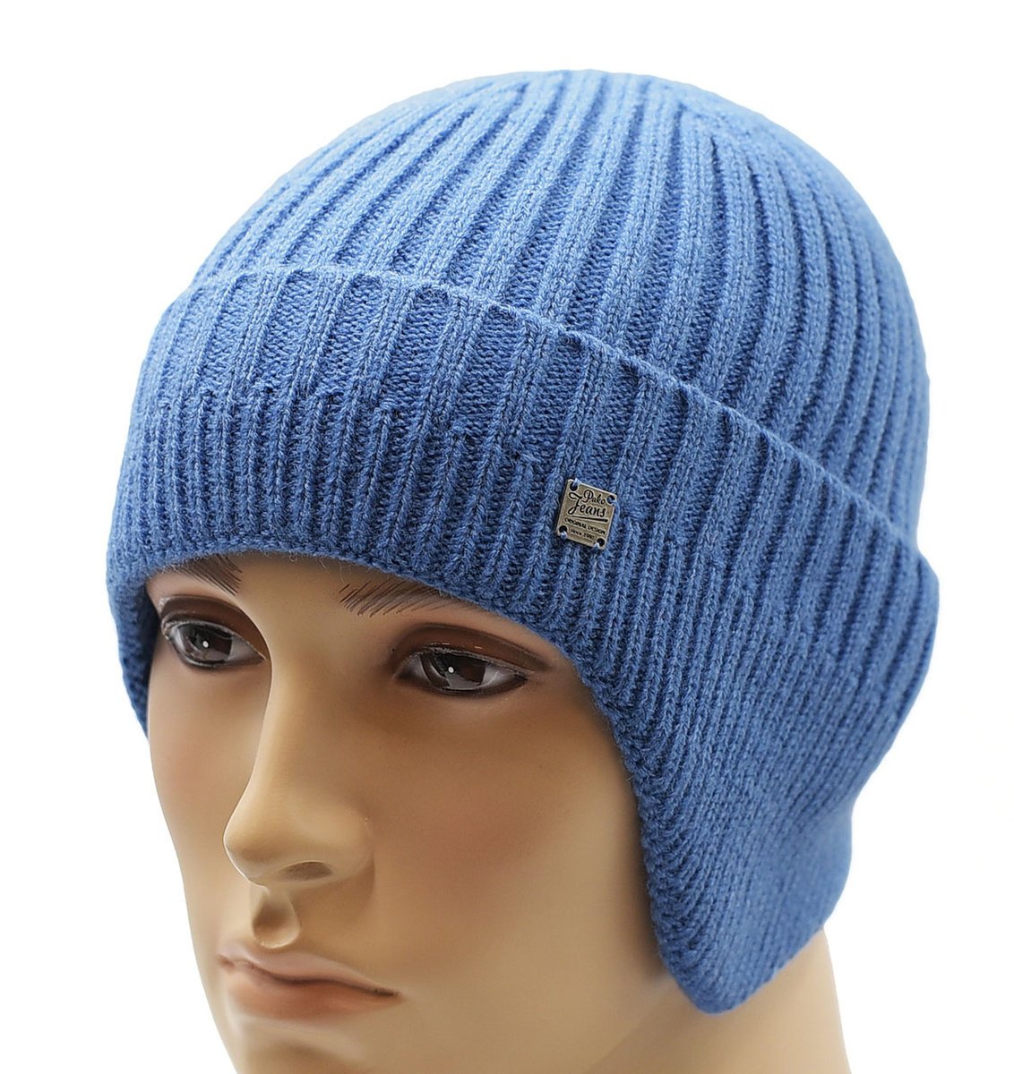 Czapka zimowa z nausznikami sportowa elastyczna