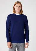 Swetry męskie - Wrangler Two Tone Crew Męski Sweter Klasyczny Medieval Blue W8C6Rlx9I-2Xl - miniaturka - grafika 1