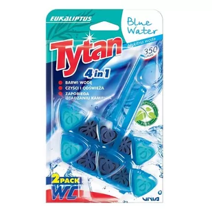 Tytan Zawieszka Do Wc Czterofunkcyjna Barwiąca Wodę Eukaliptus Duopak 2X 40G - Środki do WC - miniaturka - grafika 1