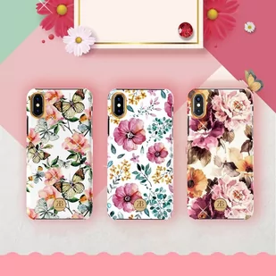 Kingxbar Blossom etui ozdobione oryginalnymi Kryształami Swarovskiego iPhone XS Max różowy - Etui i futerały do telefonów - miniaturka - grafika 2
