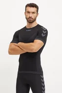 Koszulki męskie - Hummel t-shirt treningowy kolor czarny z nadrukiem 202636 - miniaturka - grafika 1