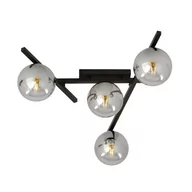 Lampy sufitowe - Emibig Lighting czarny krótki żyrandol szklane kule SMART 4 BLACK/GRAFIT 1104/4 nowoczesna lampa sufitowa do sypialni 1104/4 - miniaturka - grafika 1