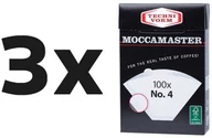 Akcesoria i części AGD - Zestaw: 3x Moccamaster filtry papierowe nr 4 - miniaturka - grafika 1
