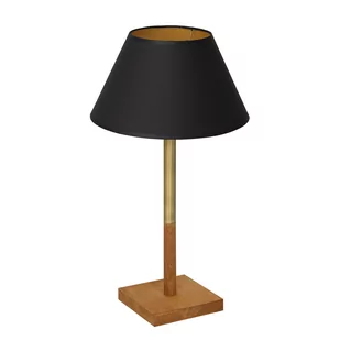 Luminex Table lamps 3808 Lampa stołowa lampka 1x60W E27 czarny/naturalny/złoty - Lampy stojące - miniaturka - grafika 1