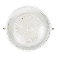 Oświetlenie warsztatowe - OPR.kanałowa LED okrągła  6W b.ciepła 3000K (360lm) SAN60LED metal/szkło biała IP44 Volteno [RONDO LED] - miniaturka - grafika 1