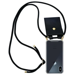 Łańcuszek Pokrowiec Do Apple iPhone XS MAX w CZARNY Etui Obudowa Case Cover Ochronny Cadorabo - Etui i futerały do telefonów - miniaturka - grafika 1