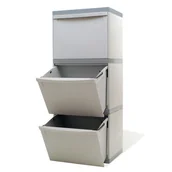 Kosze biurowe - B2B Partner Zestaw koszy na śmieci segregowane EKOMODUL, 3x 30 l 10115-02 - miniaturka - grafika 1